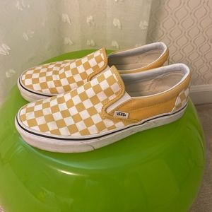 Yellow Checkered Vans